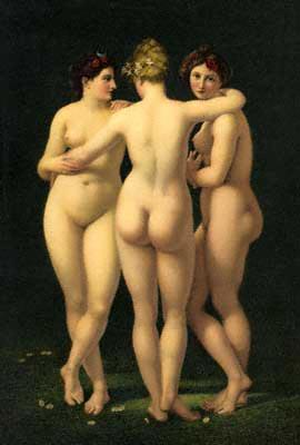 Baron Jean-Baptiste Regnault The Three Graces France oil painting art